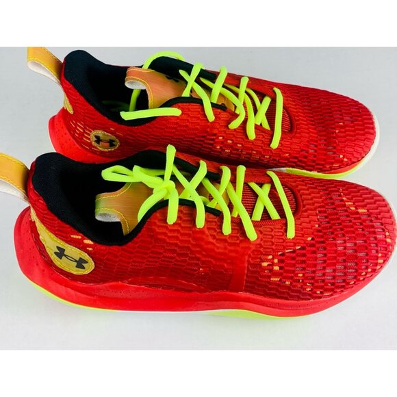 Under Armour Mens Spawn 3 Basketball Shoes Red - Picture 4 of 7